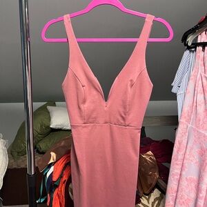 Elegant Pink Sleeveless Dress